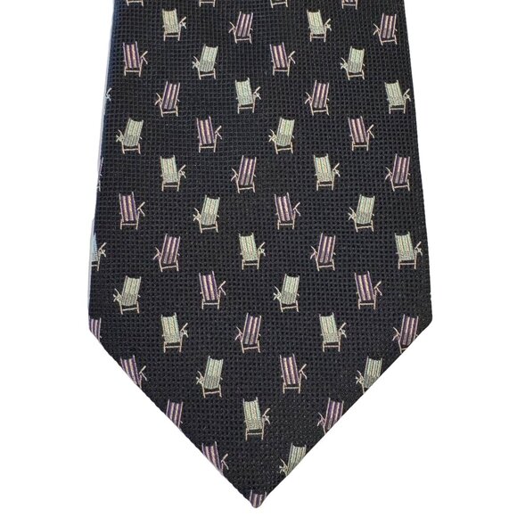 Tommy Bahama 100% Silk Tie Beach Chair Surfers Hibiscus Flowers 59.5X 4 Lot of 2 - Picture 3 of 11